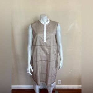 PESERICO (Made in Italy) Lightweight Lined Cotton Sheath Dress. Fits Medium